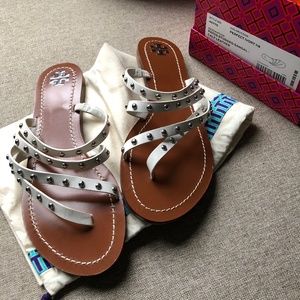 Tory Burch Patos Studded Leather Sandals